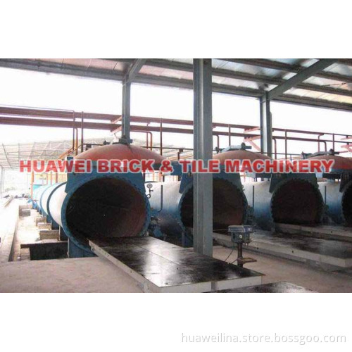 AAC (Autoclaved aerated concrete) block production plant
